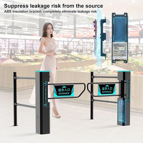 Smart Automatic Swing Door with Voice Announcement & LED Display for Store and Library Entrances One-Way Entry in Saudi Arabia
