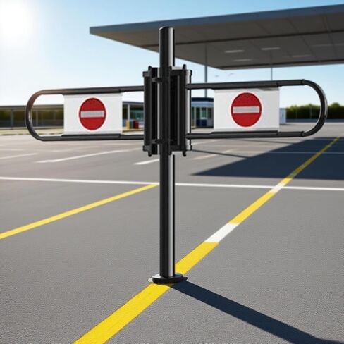 بوابة أمان من الفولاذ المقاوم للصدأ لمحلات السوبر ماركت، درابزين وصول للمشاة مع باب متأرجح للمستودعات والمتاجر in Kuwait