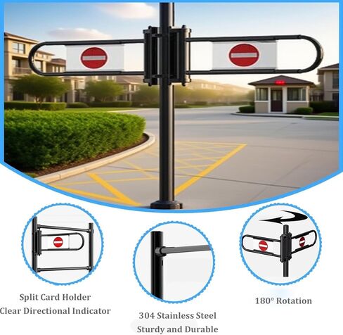 بوابة أمان من الفولاذ المقاوم للصدأ لمحلات السوبر ماركت، درابزين وصول للمشاة مع باب متأرجح للمستودعات والمتاجر in Kuwait