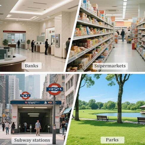 بوابة أمان من الفولاذ المقاوم للصدأ لمحلات السوبر ماركت، درابزين وصول للمشاة مع باب متأرجح للمستودعات والمتاجر in Kuwait