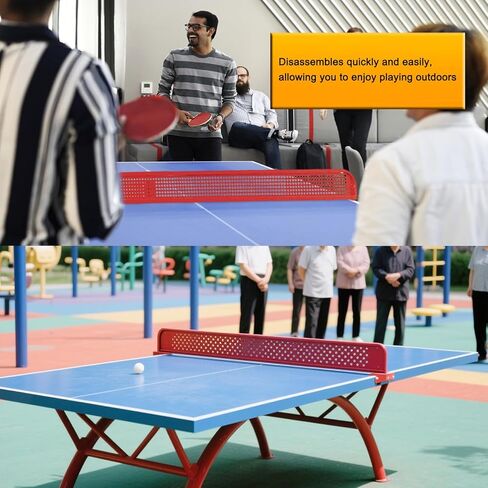 Table Tennis Net, Outdoor Indoor Ping Pong Net Metal Frame, Replacement Compact Training Countertop Separator for Home Game Practice, 60.3" Length in Kuwait
