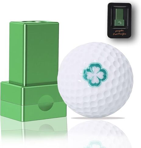 Lucky Clover Golf Ball Stamp, Golf Ball Marker Stamp, Reusable Self-Inking Golf Ball Stamper to Identify Golf Balls, Ideal Gift for Golfers Dads Men Women Retirement in Saudi Arabia
