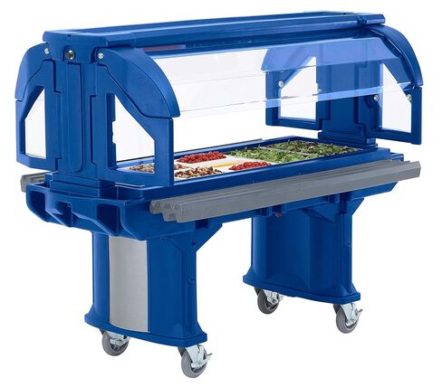قالب طعام Cambro VBRHD5186 مقاس 5 بوصات مع عجلات شديدة التحمل باللون الأزرق الداكن مكون من قطعة واحدة in Saudi Arabia