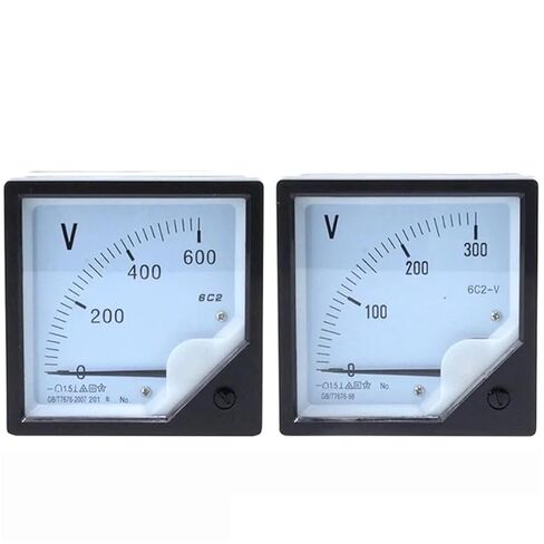 DC Analog Pointer Meter 5V 10V 15V 30V 75V 100V 150V 300V 500V 750V 1000V Square 6C2-V 80 * 80mm Voltmeter 1Pcs(30V) in Saudi Arabia