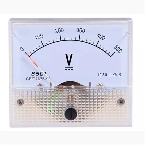 85C1 Pointer Type DC Voltmeter 5V 10V 15V 20V 30V 100V 150V 250V 300V 450V 500V Size 64mm * 56mm 1Pcs(500V) in Saudi Arabia