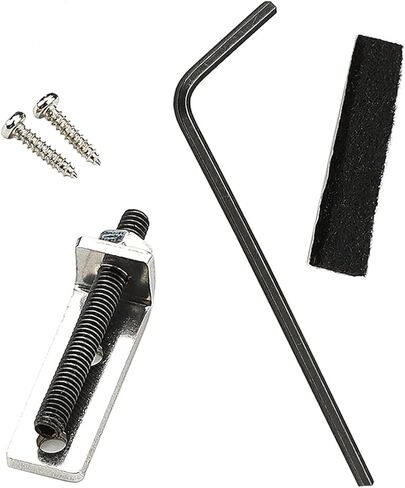 سدادة جسر معدنية من تريمولو مثبتة على شكل جسر جيتار كهربائي، قضيب دعم الآلات الموسيقية المعدنية، أجزاء جيتار، 3.46 × 1.0 × 0.07 سم، كما تظهر الصورة in Kuwait