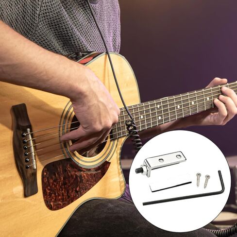 سدادة جسر معدنية من تريمولو مثبتة على شكل جسر جيتار كهربائي، قضيب دعم الآلات الموسيقية المعدنية، أجزاء جيتار، 3.46 × 1.0 × 0.07 سم، كما تظهر الصورة in Kuwait