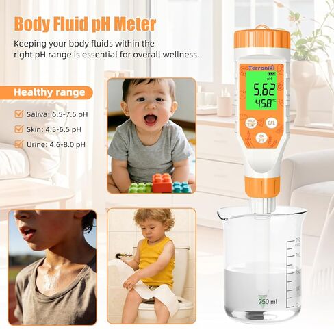 Food pH Meter Digital pH Tester for Food Fermentation Canning Cooking – Accurate pH Meter for Sourdough Bread, Cheese, Hot Sauce, Yogurt – Smart Water Resistant Food in Saudi Arabia