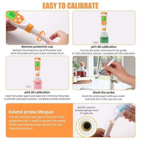 Food pH Meter Digital pH Tester for Food Fermentation Canning Cooking – Accurate pH Meter for Sourdough Bread, Cheese, Hot Sauce, Yogurt – Smart Water Resistant Food in Saudi Arabia