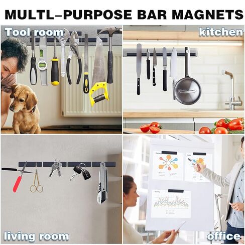 مغناطيس النيوديميوم الصغير من MIKEDE، مغناطيسات أرضية نادرة مستطيلة للحرف اليدوية، شديدة التحمل للثلاجة، تخزين الأدوات، السبورة البيضاء، DIY، أسود، 60x10x3 مم، 50P in Kuwait