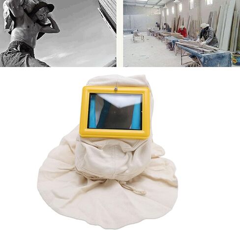 YWBL-WH Sandblaster Helmet, Double Layer Glass Protective Hood, Adjustable Airflow for Sandblasting and Spray Painting in Saudi Arabia