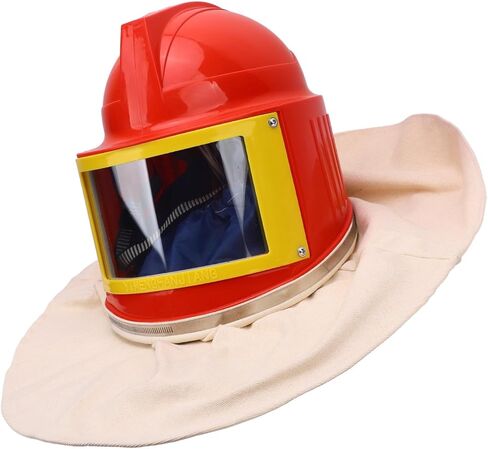 YWBL-WH Helmet with Shoulder Protector, ABS Material, Airflow Control, Enhanced Visibility, for Sandblasting and Harsh Construction Work in Saudi Arabia