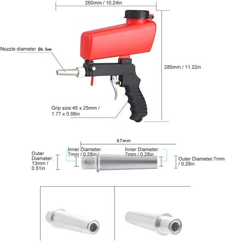 Portable Sand Machine, Industrial Pneumatic Sandblasting Machine Adjustable with Ergonomic Handle for Polishing, Derusting in Saudi Arabia