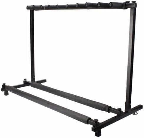 Folding Guitar Stand Holder Rack, Space Saving Guitar Display Stand Display for 9 Guitars, Multi Instrument Stand for Electric, Acoustic, Bass, Universal Instrument Stand for Guitars and Ukuleles in Saudi Arabia