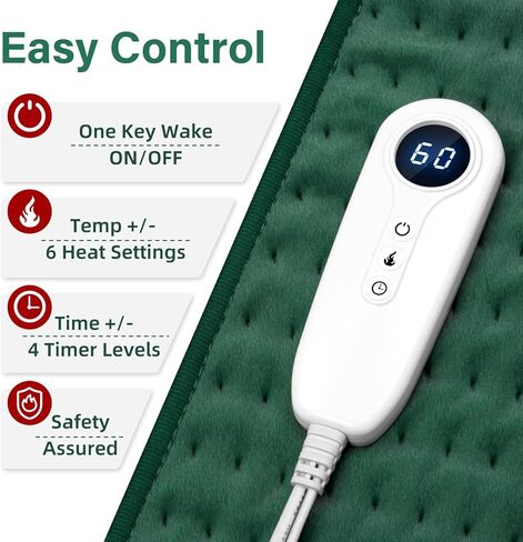 XXXL Heating Pad for Back, Birthday Mother’s Day Gifts for Mom Women Dad Men, Extra Large Heating Pads for Period Cramps Shoulder Neck Legs Knee Joint Pain Relief, 17"x33" King Size Heat Pad, Auto Off in Saudi Arabia