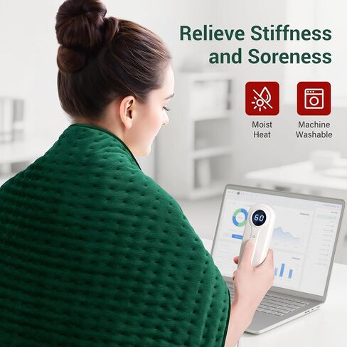 XXXL Heating Pad for Back, Birthday Mother’s Day Gifts for Mom Women Dad Men, Extra Large Heating Pads for Period Cramps Shoulder Neck Legs Knee Joint Pain Relief, 17"x33" King Size Heat Pad, Auto Off in Saudi Arabia