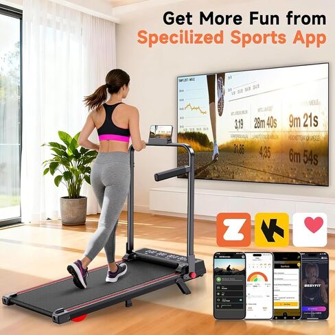 Walking Pad Treadmill for Home Small, 3-in-1 Walking Pad with Handle Bar, 9% Incline Under Desk Treadmill with 300lbs Capacity in Saudi Arabia