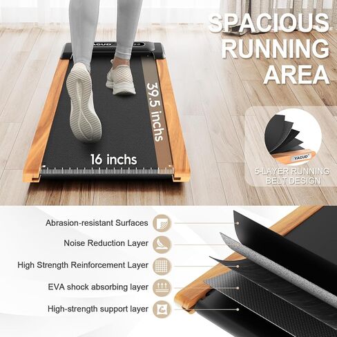 جهاز مشي Yagud للمشي للمكتب المنزلي، جهاز مشي محمول تحت المكتب مع جهاز تحكم عن بعد وشاشة LED، آلة ركض للمشي والركض in Kuwait