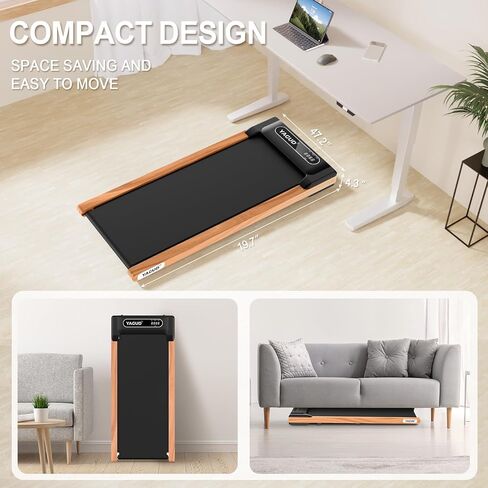 جهاز مشي Yagud للمشي للمكتب المنزلي، جهاز مشي محمول تحت المكتب مع جهاز تحكم عن بعد وشاشة LED، آلة ركض للمشي والركض in Kuwait