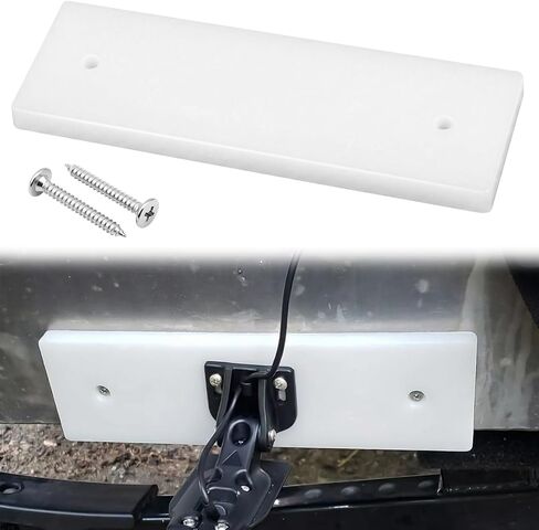 لوحة تركيب محول الطاقة مع براغي، مجموعة أدوات لوحة تركيب محول الطاقة المقاومة للأشعة فوق البنفسجية، وسادة عرضية للقارب من الدرجة البحرية لمكتشف الأسماك والسونار 12 بوصة × 3.5 بوصة × 0.75 بوصة in Kuwait