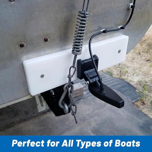 لوحة تركيب محول الطاقة مع براغي، مجموعة أدوات لوحة تركيب محول الطاقة المقاومة للأشعة فوق البنفسجية، وسادة عرضية للقارب من الدرجة البحرية لمكتشف الأسماك والسونار 12 بوصة × 3.5 بوصة × 0.75 بوصة in Kuwait