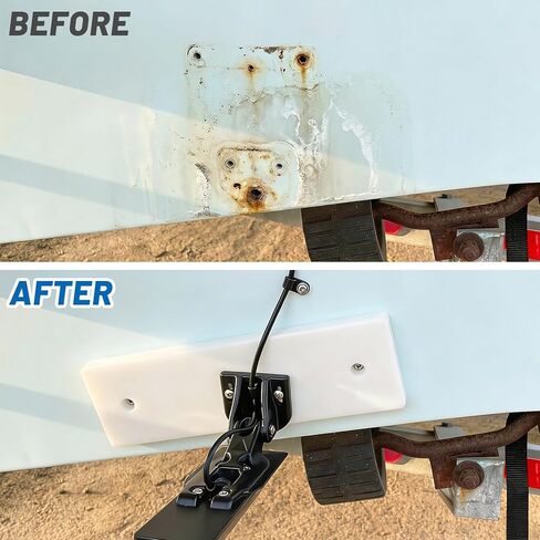 لوحة تركيب محول الطاقة مع براغي، مجموعة أدوات لوحة تركيب محول الطاقة المقاومة للأشعة فوق البنفسجية، وسادة عرضية للقارب من الدرجة البحرية لمكتشف الأسماك والسونار 12 بوصة × 3.5 بوصة × 0.75 بوصة in Kuwait