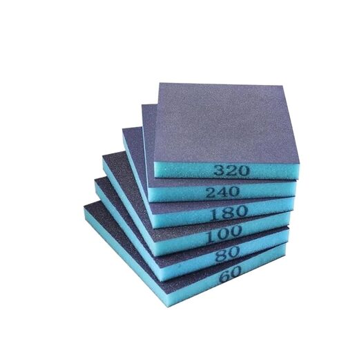 6PCS Sanding Sponge 60-320 Grit Washable and Reusable Wet Dry Sanding Blocks for Metal Wood Polishing Abrasive Tool 120 * 96 * 13mm in Saudi Arabia