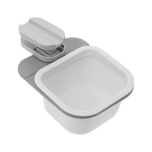 VOSAREA Mini Desk Trash Can: Small Garbage Bin for Desktop — Tiny Waste Basket & Tabletop Trashcan Bin for Office & Kitchen Countertop Decor (White Grey) in Saudi Arabia
