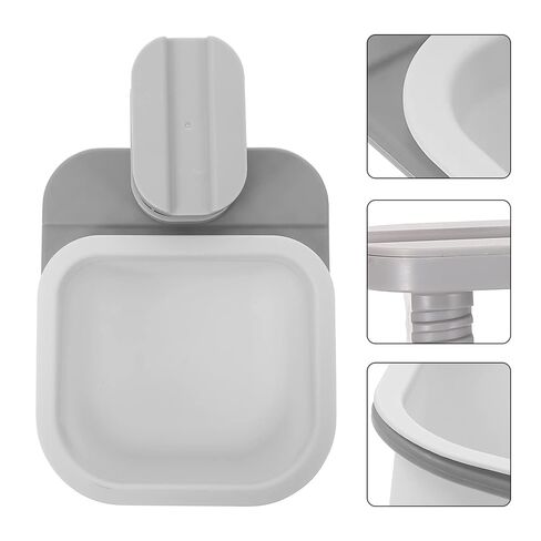 VOSAREA Mini Desk Trash Can: Small Garbage Bin for Desktop — Tiny Waste Basket & Tabletop Trashcan Bin for Office & Kitchen Countertop Decor (White Grey) in Saudi Arabia