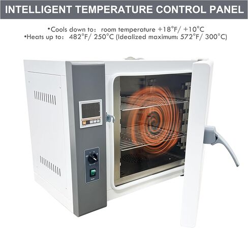 INTBUYING 220V Digital Forced Air Convection Drying Oven Heat Industrial Lab Temperature Control Adjustable Fan Speed (17.3X21.6X21.6inch Chamber) in Saudi Arabia