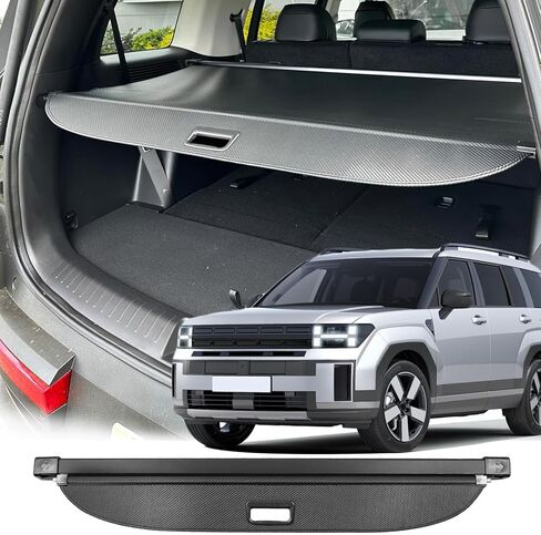 غطاء الحمولة لملحقات Hyundai Santa Fe 2023 2022 2021، غطاء صندوق السيارة القابل للسحب لـ 2021-2023 Santa Fe Hyundai Car Accessories Security Shield Shade in Kuwait