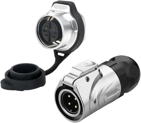 LP16 aviation and socket threaded panel mounting 4-pin full metal waterproof connector(Single hole formal wear) in Kuwait