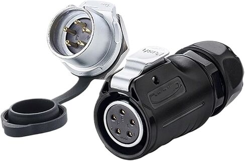 LP20 aviation 5-pin female male threaded panel waterproof connector(Single hole reverse mounting) in Kuwait