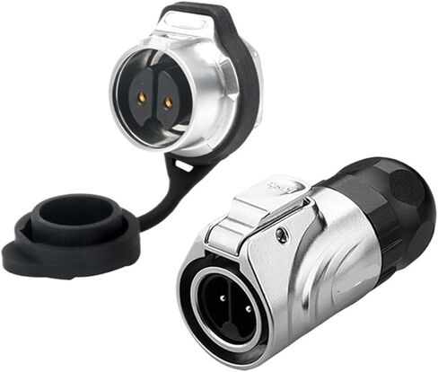 LP16 aviation and socket threaded panel mount 2-pin full metal waterproof connector(Single hole formal wear) in Kuwait