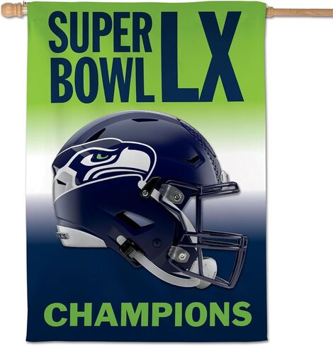 WinCraft Seattle Seahawks Super Bowl LX Champions Double-Sided 28" x 40" Vertical Banner in Saudi Arabia