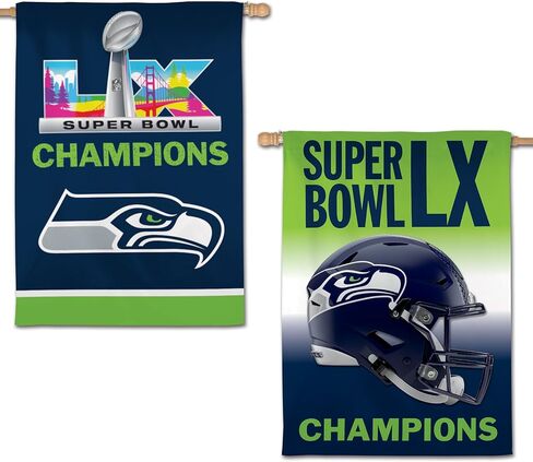 WinCraft Seattle Seahawks Super Bowl LX Champions Double-Sided 28" x 40" Vertical Banner in Saudi Arabia