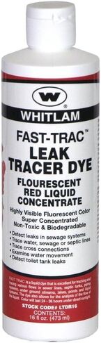 Fast-Trac LTDR16 Liquid Leak Tracing Dye, Red, 16 Ounce Bottle, Treats Up to 12,500 Gallons. in Saudi Arabia