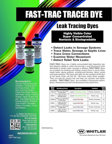 Fast-Trac LTDR16 Liquid Leak Tracing Dye, Red, 16 Ounce Bottle, Treats Up to 12,500 Gallons. in Saudi Arabia