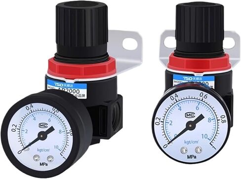 AR2000 1/4" G Thread 4MM 6MM 8MM 10MM 12MM Pneumatic Air Compressor Reduction Valve Connector Fittings Pressure Regulator(AR2000 w PC8mm,1 Pcs) in Kuwait