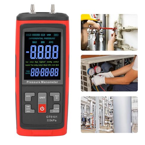 ضغط الغاز 12 وحدة قابلة للتحديد مقياس الضغط التفاضلي بمنفذ محمول لمعايرة HVAC in Saudi Arabia