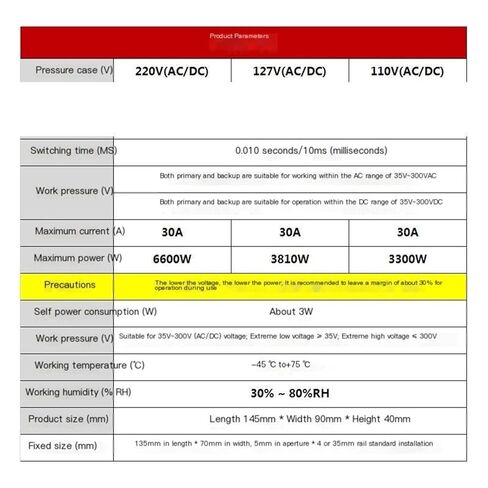 مفتاح التحويل التلقائي لمصدر الطاقة المزدوج AC 220 فولت أساسي (مفتاح الطاقة الاحتياطية) in Kuwait