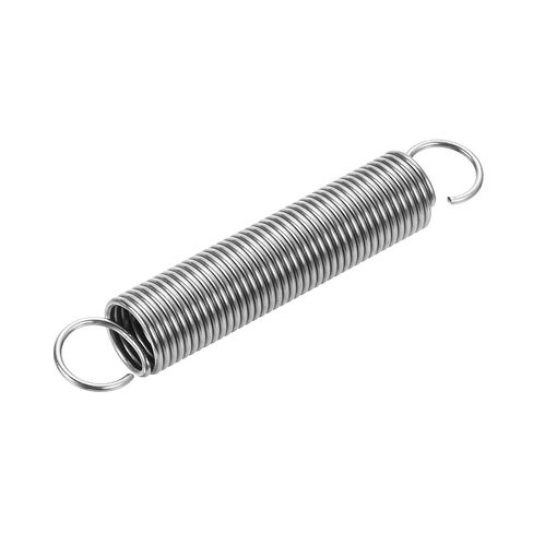 uxcell 1x10x60mm Extended Tension Spring, 304 Stainless Steel Extension Spring Steel Dual Hook Compression Springs for Machinery Construction Industrial, Home Repairs, Silver in Saudi Arabia