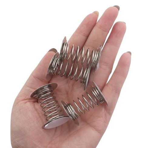 20 قطعة من قواعد زنبركية لاصقة مزدوجة الجوانب من الفولاذ المقاوم للصدأ DIY ملحقات إنتاج الألعاب لمنتجات Bobblehead 25 × 30 مم للأرجوحة المثبتة على السيارة وزخارف سطح المكتب in Kuwait