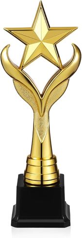 جائزة HANABASS Gold Star Award مع قاعدة، 3.9 × 3.1 × 11.3 بوصة، كأس المنافسة للأحداث الرياضية والأكاديمية والشركات in Saudi Arabia