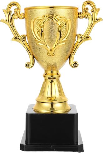 كأس جائزة NUOBESTY، جوائز فائزة بالبلاستيك الذهبي مقاس 7 بوصات للبطولات الرياضية للأطفال، كرة القدم، هدايا الحفلات، جائزة الفصل الدراسي، مكافأة المسابقات بقاعدة سوداء in Kuwait