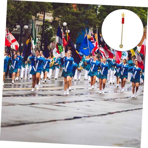 Abaodam Concert Baton ملحق موسيقى من الفولاذ المقاوم للصدأ قابل للفصل لموكب الفرقة والاحتفالات، سطح أملس لاستخدام الأداء in Kuwait