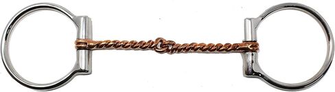 CHALLENGER Horse Stainless Steel Twisted Wire Copper Mouth D-Ring Snaffle Bit 35319v in Saudi Arabia