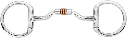 لقمة تخفيف اللسان بحلقة على شكل حرف D من Eggbutt مع منفذ منخفض وبكرة نحاسية | لقمة الحصان واللجام in Kuwait