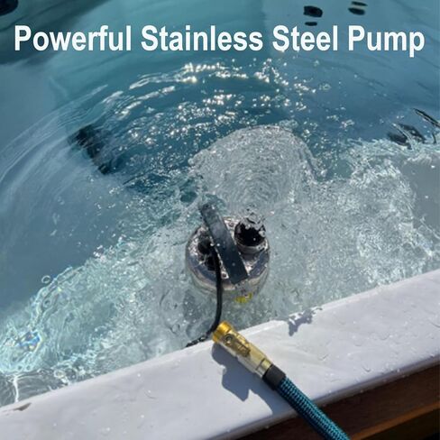 مضخة مستنقع مضخة مياه غاطسة 3/4HP 3500GPH من الفولاذ المقاوم للصدأ مضخة نقل المياه المحمولة الكهربائية لتصريف حوض السباحة الساخن ومضخات المرافق في الطابق السفلي in Kuwait