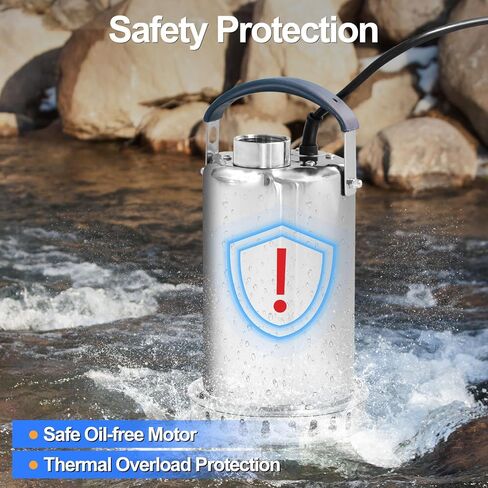 مضخة مستنقع مضخة مياه غاطسة 3/4HP 3500GPH من الفولاذ المقاوم للصدأ مضخة نقل المياه المحمولة الكهربائية لتصريف حوض السباحة الساخن ومضخات المرافق في الطابق السفلي in Kuwait